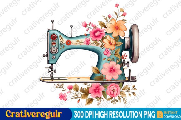 Download Floral Sewing Machines Clipart - Machines clipart Collection