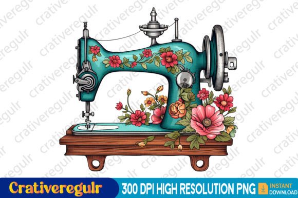 Download Floral Sewing Machines Clipart - Machines clipart Collection