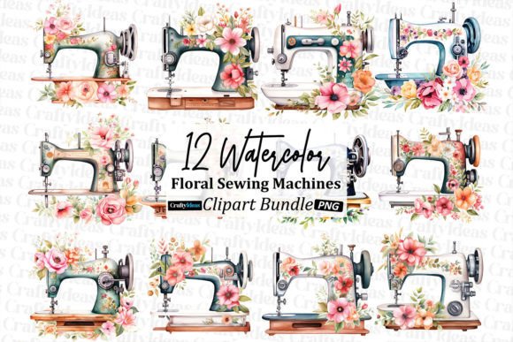 Download Floral Sewing Machines Clipart - Machines clipart Collection