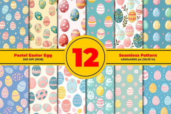 Download Pastel Easter Eggs Seamless Pattern - Pastel easter Collection