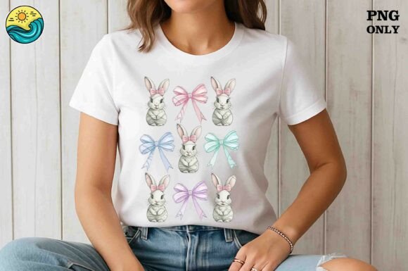 Download Cute Bunny Bow PNG, Pastel Easter Bunny - Pastel easter Collection