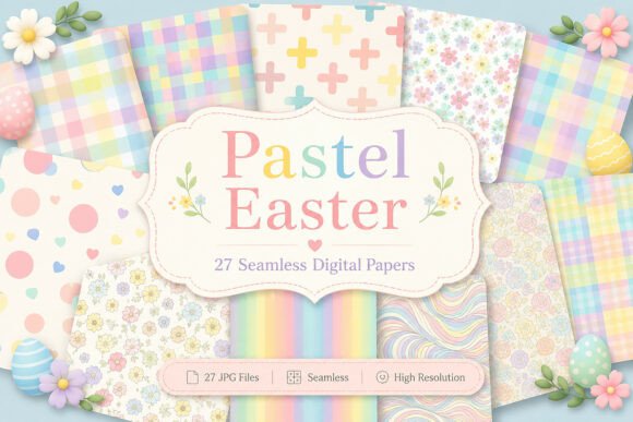 Download Pastel Easter Digital Set - Premium Resources