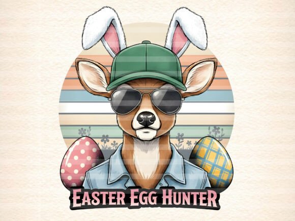Download Egg Hunter Deer Buck Kids Easter PNG - Kids easter png Collection