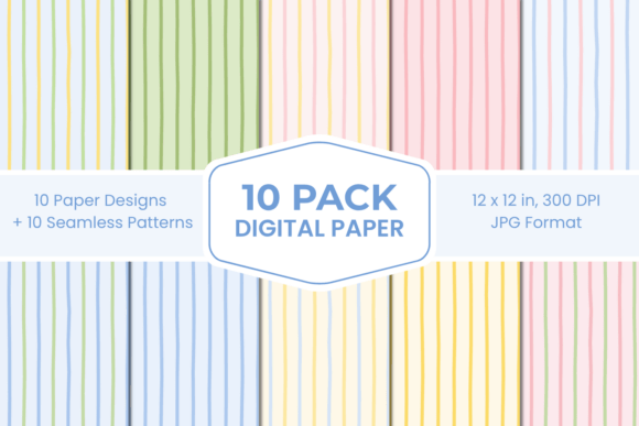 Download Pastel Easter Stripes Digital Paper Pack - Pastel easter Collection