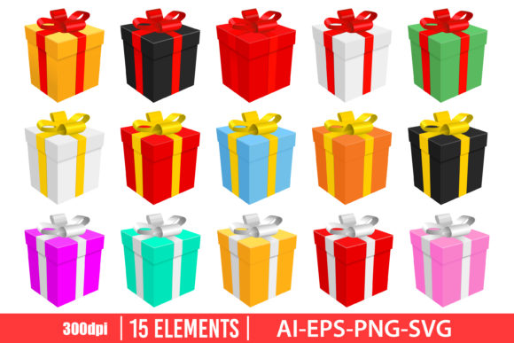 Download Present Box Clipart Set - Premium Bundle