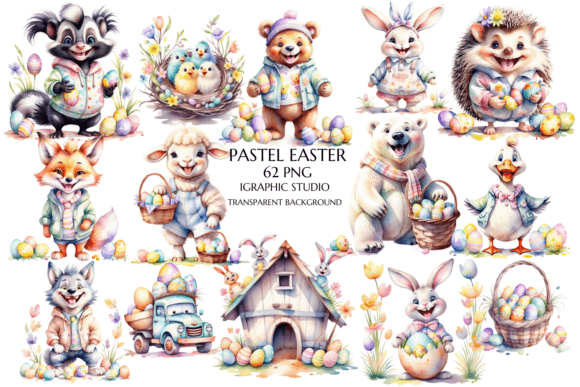 Download Pastel Easter Png Easter Animals Clipart - Pastel easter Collection