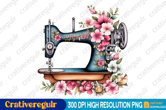 Download Floral Sewing Machines Clipart - Machines clipart Collection