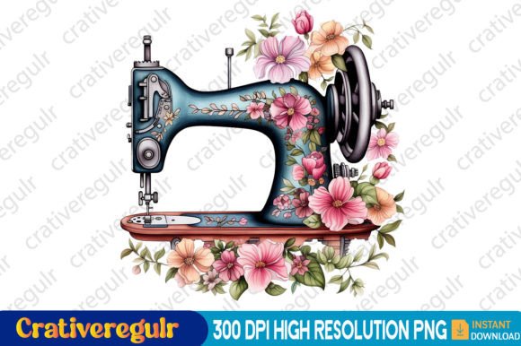 Download Floral Sewing Machines Clipart - Machines clipart Collection
