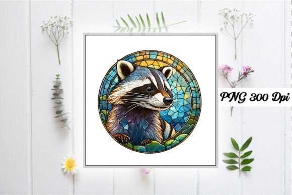 Download Stained Glass Window Raccoon Clipart - Premium Resources